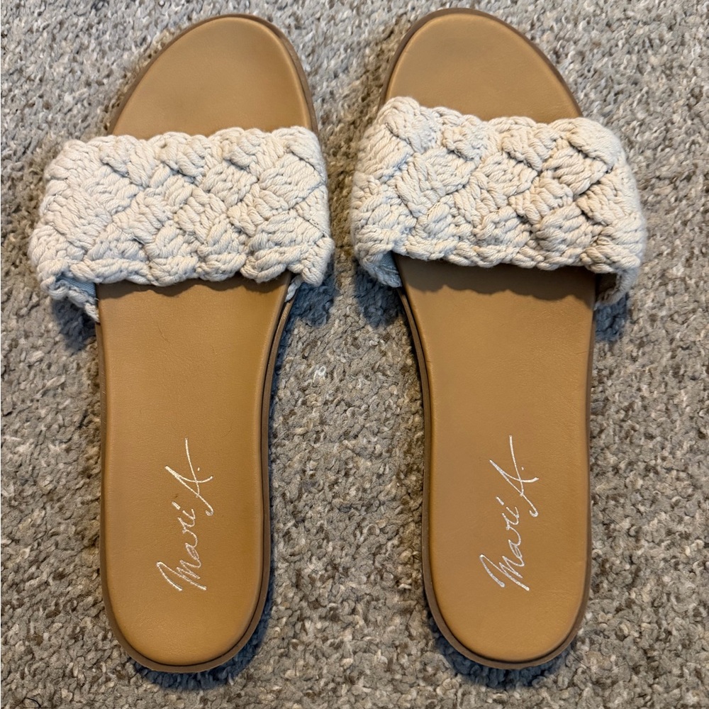 Marci A Cream Woven Women's Sandals
